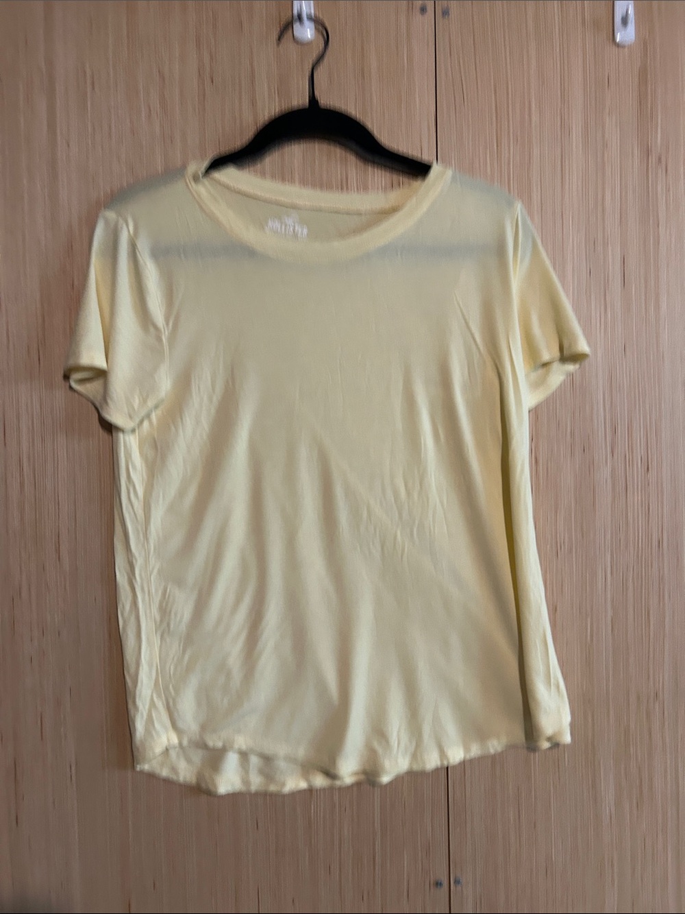Hollister Pale Yellow Short-Sleeve Crew Tee